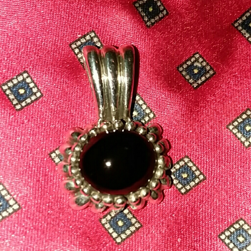 Onyx/ Sterling Necklace Slide